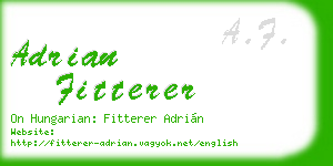 adrian fitterer business card